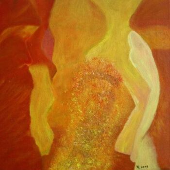 Peinture intitulée "Tempérament de feu" par Liliane Gabel, Œuvre d'art originale