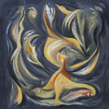 Peinture intitulée "Passager Tempête" par Liliane Cima, Œuvre d'art originale, Acrylique