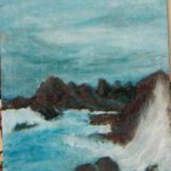Pintura titulada "la mer" por Liliane Leroy, Obra de arte original, Oleo