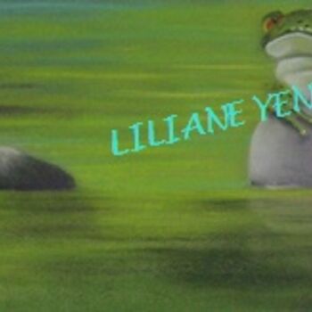 Schilderij getiteld "Grenouille" door Liliane Yenk, Origineel Kunstwerk