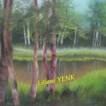 Painting titled "Etang 3 (Pastels se…" by Liliane Yenk, Original Artwork