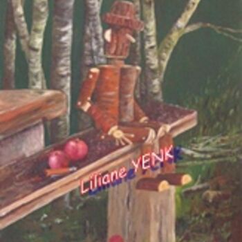 Painting titled "Pantin (Acrylique)" by Liliane Yenk, Original Artwork, Acrylic