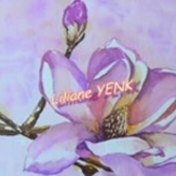 Painting titled "Magnolia (Aquarelle)" by Liliane Yenk, Original Artwork