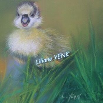 绘画 标题为“Le canneton (pastel…” 由Liliane Yenk, 原创艺术品