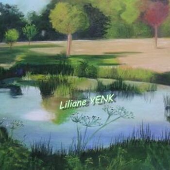 Pintura intitulada "Reflets (pastels se…" por Liliane Yenk, Obras de arte originais