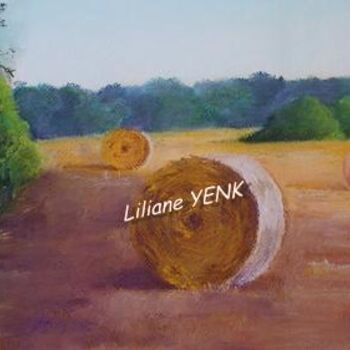 Peinture intitulée "Après la moisson (p…" par Liliane Yenk, Œuvre d'art originale