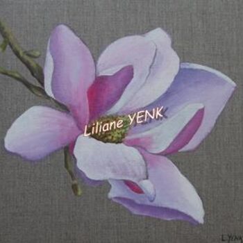 Painting titled "Magnolia (Acrylique)" by Liliane Yenk, Original Artwork