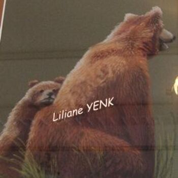 Painting titled "Les ours (pastels s…" by Liliane Yenk, Original Artwork
