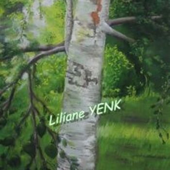 Peinture intitulée "Sous le bouleau (pa…" par Liliane Yenk, Œuvre d'art originale, Autre