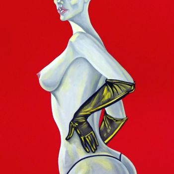 Painting titled "Akt 8 - Nude 8" by Lili Fijalkowska, Original Artwork, Oil