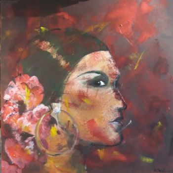 Painting titled "Espagnole" by Lilichacha, Original Artwork, Acrylic