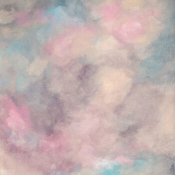 Картина под названием "Rose nebula" - Liliia Herchenova, Подлинное произведение искусства, Акрил Установлен на Деревянная па…