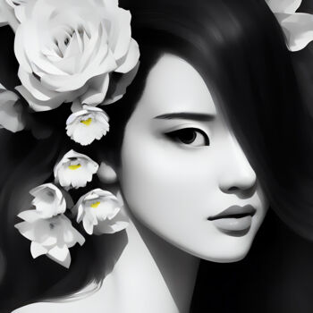 Digital Arts titled "Grace Beauty" by Liliia Surkova (3L.i.f.e), Original Artwork, Digital Painting