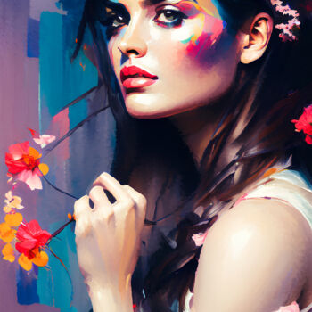 Цифровое искусство под названием "Refined Beauty" - Liliia Surkova (3L.i.f.e), Подлинное произведение искусства, Цифровая жи…