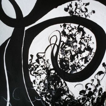 Peinture intitulée "Floraison de l'ombre" par Lilie Glen, Œuvre d'art originale