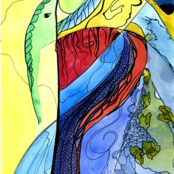 Peinture intitulée "Faune 2" par Lilie Glen, Œuvre d'art originale