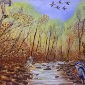 Peinture intitulée "47-ruisseau.jpg" par Jade, Œuvre d'art originale, Acrylique