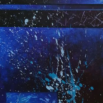 Malarstwo zatytułowany „Blue in the Dark” autorstwa Lilit Shintaro, Oryginalna praca, Akryl