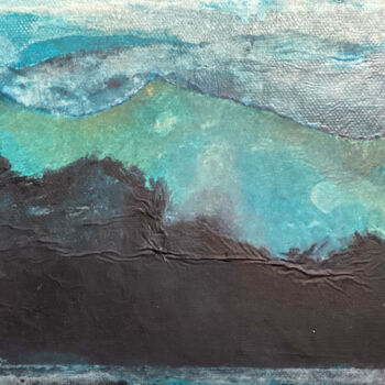 Peinture intitulée "Fragment océan" par Lili Tarentule, Œuvre d'art originale, Huile Monté sur Châssis en bois