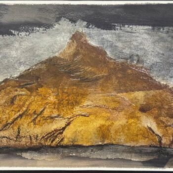 Картина под названием "Le mont" - Lili Tarentule, Подлинное произведение искусства, Чернила