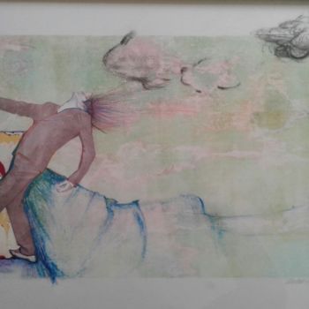Gravures & estampes intitulée "Jung sein - être je…" par Lilli Deutsch, Œuvre d'art originale, Gravure