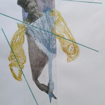 Gravures & estampes intitulée "Laisse tomber!" par Lilli Deutsch, Œuvre d'art originale, Gravure