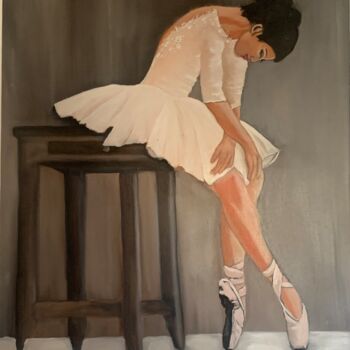 Peinture intitulée "Le repos de la dans…" par Valerie Le Guyader, Œuvre d'art originale, Huile Monté sur Châssis en bois
