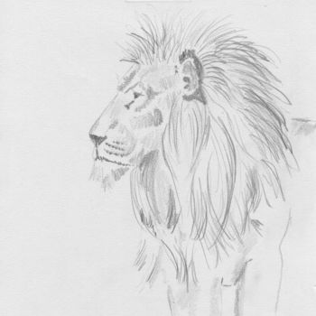 Drawing titled "lion" by Bobbi Wilson, Original Artwork