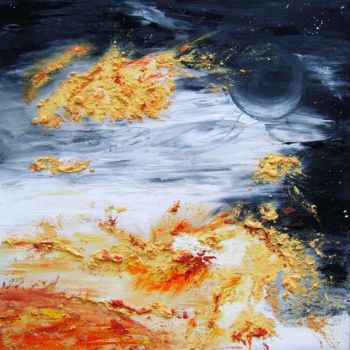 Malerei mit dem Titel "SOLAR WIND" von Lily Lesniak, Original-Kunstwerk, Öl