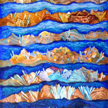 "Seven Seas and Seve…" başlıklı Tablo Lilya P Dear tarafından, Orijinal sanat, Akrilik Ahşap Sedye çerçevesi üzerine monte e…