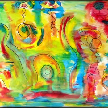Pittura intitolato "La vie...en couleurs" da Lily-Anna, Opera d'arte originale