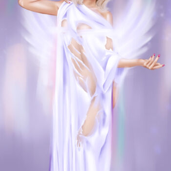 Digitale Kunst mit dem Titel "Angel Dreams  Girl…" von Lavitapaint, Original-Kunstwerk, Digitale Malerei