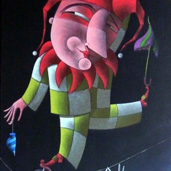 Painting titled "El Bufon" by Limajr.:, Original Artwork