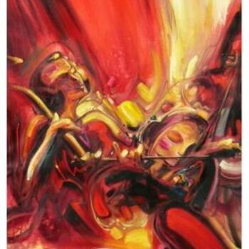 Painting titled "rhythm music 9" by Ah Cheng Lim, Original Artwork