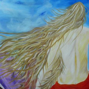 Painting titled "mujer-al-viento-200…" by Mildred Collazo, Original Artwork, Other