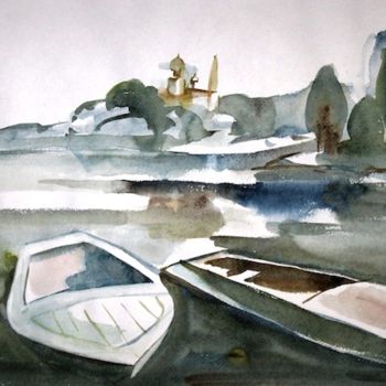 Картина под названием "Углич" - Лиля Муратова, Подлинное произведение искусства, Акварель