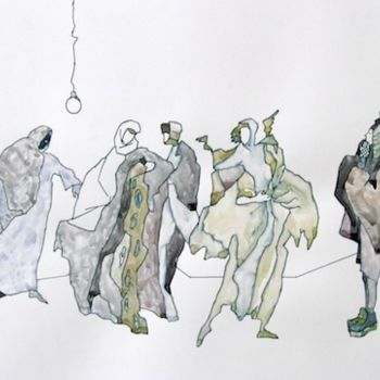 Рисунок под названием "Она пришла! (She ha…" - Лиля Муратова, Подлинное произведение искусства, Другой