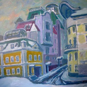 Картина под названием "Пушкарёв переулок" - Лиля Муратова, Подлинное произведение искусства, Масло