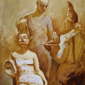 Pittura intitolato "Tуалет. Hair-dressi…" da Lilia Muratova, Opera d'arte originale