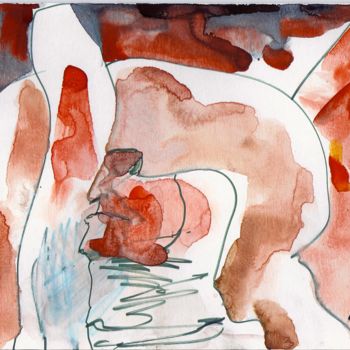 Рисунок под названием "Цвет войны" - Лиля Муратова, Подлинное произведение искусства, Акварель
