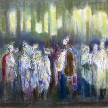 Рисунок под названием "Вернисаж 2." - Лиля Муратова, Подлинное произведение искусства, Пастель