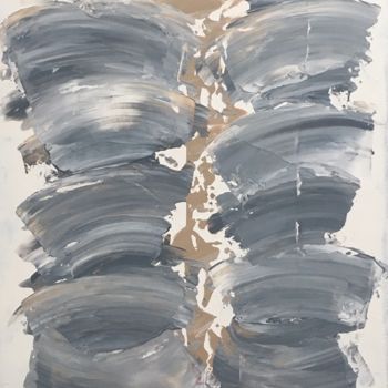 Pintura titulada "Abstract white-1" por Lina, Obra de arte original, Acrílico