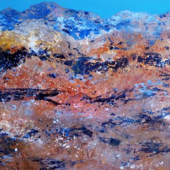 Painting titled "" The Mountains  Gr…" by Lina Doenmez, Original Artwork, Acrylic