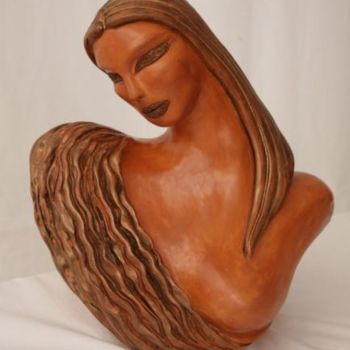 Скульптура под названием "ANNA" - Vesselina, Подлинное произведение искусства, Терракота