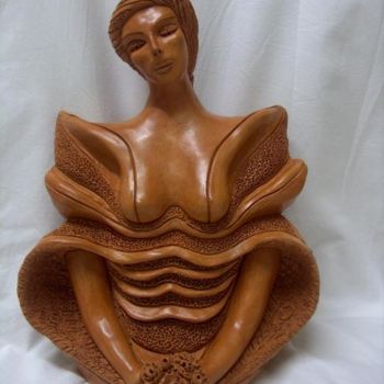 Sculpture intitulée "LA FIANCEE" par Vesselina, Œuvre d'art originale, Terre cuite