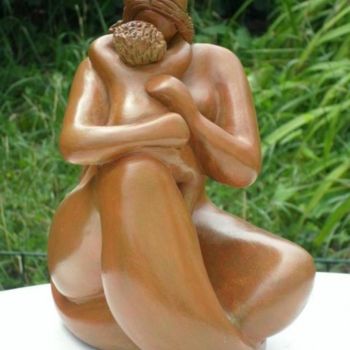 Sculpture titled "CALIN" by Vesselina, Original Artwork, Terra cotta