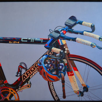 Картина под названием "Bike Argon 18" - Linaldo Cardoso, Подлинное произведение искусства, Масло