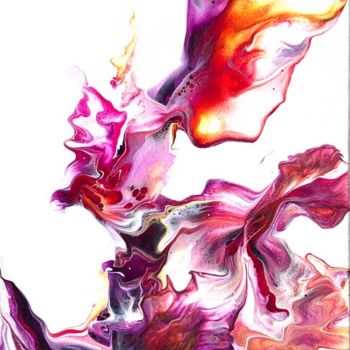 Peinture intitulée "Majenta Sunset Orig…" par Linda Paul, Œuvre d'art originale, Acrylique