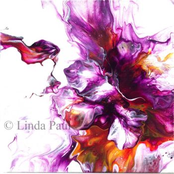 Painting titled "Magenta Sunset   Or…" by Linda Paul, Original Artwork, Acrylic