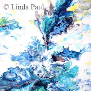 Pintura intitulada "Blue wave length pa…" por Linda Paul, Obras de arte originais, Acrílico